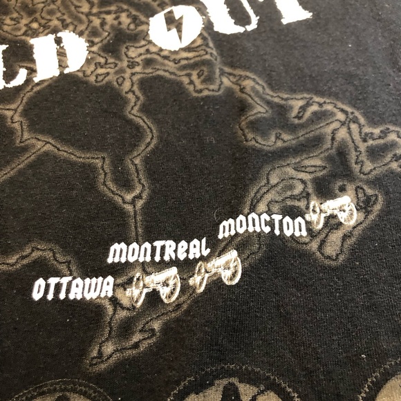 ACDC Back in Canada 2009 Concert T-Shirt Double sided Medium anvil tag - Picture 6 of 9